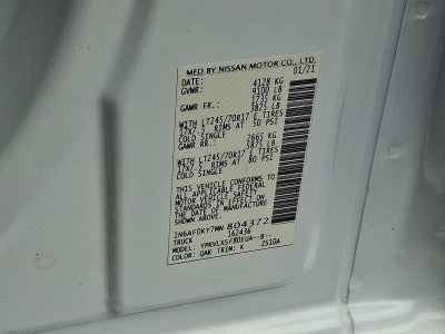 2021 Nissan NV Cargo Standard Roof V8 SV