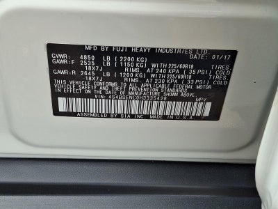 2017 Subaru Outback 3.6R Limited