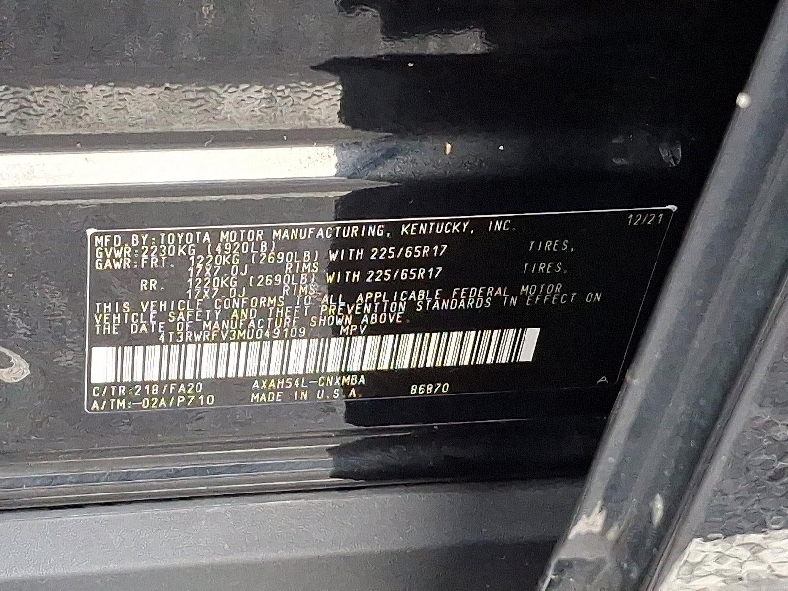 2021 Toyota RAV4 Hybrid XLE AWD (Natl)