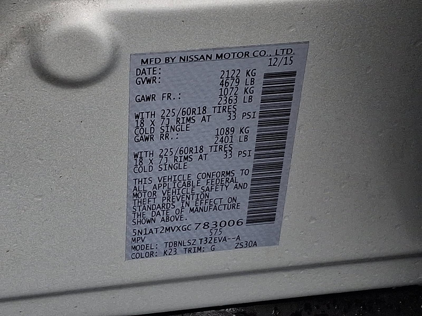 2016 Nissan Rogue AWD 4dr SL