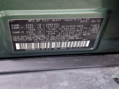 2013 Subaru Outback 2.5i Automatic