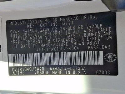 2023 Toyota Camry SE Auto (Natl)