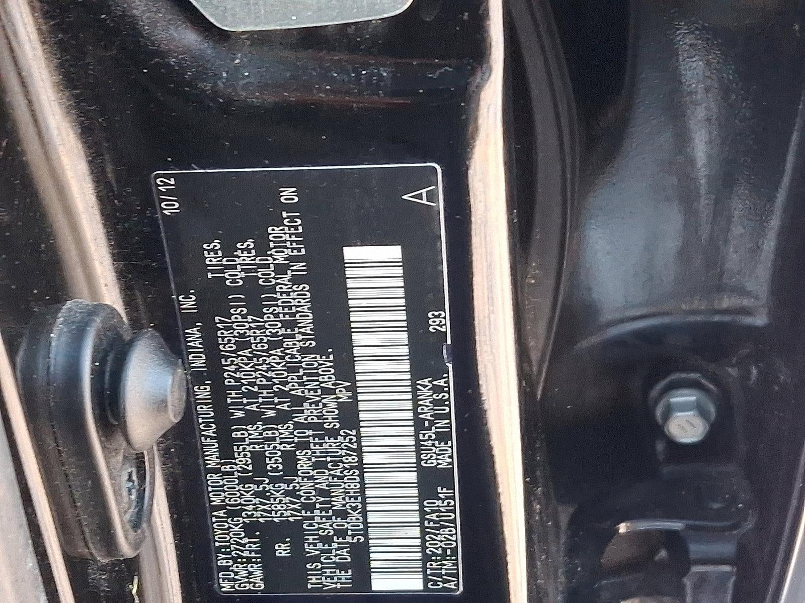 2013 Toyota Highlander 4WD 4dr V6 (Natl)