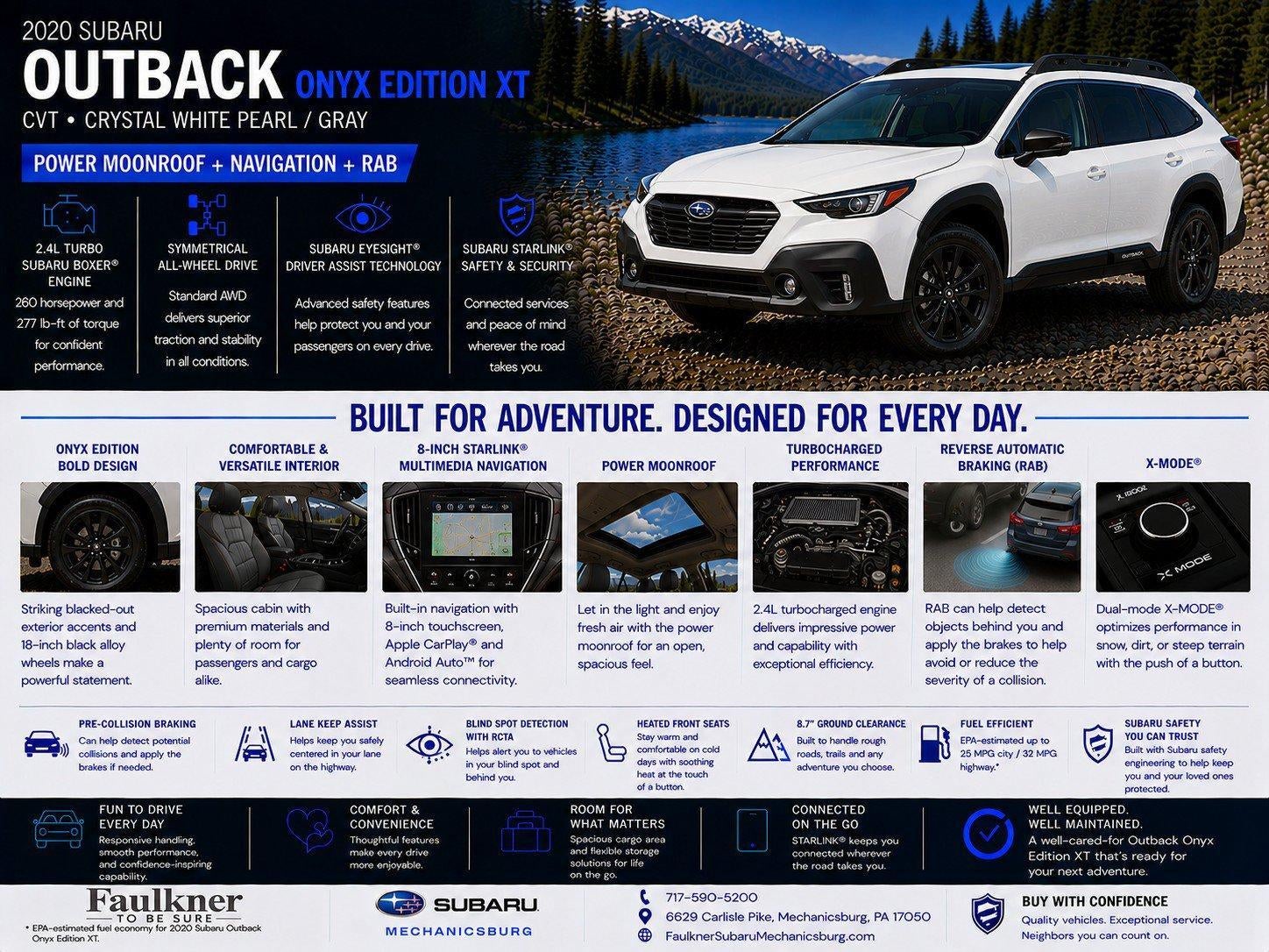 2020 Subaru Outback Onyx Edition XT CVT