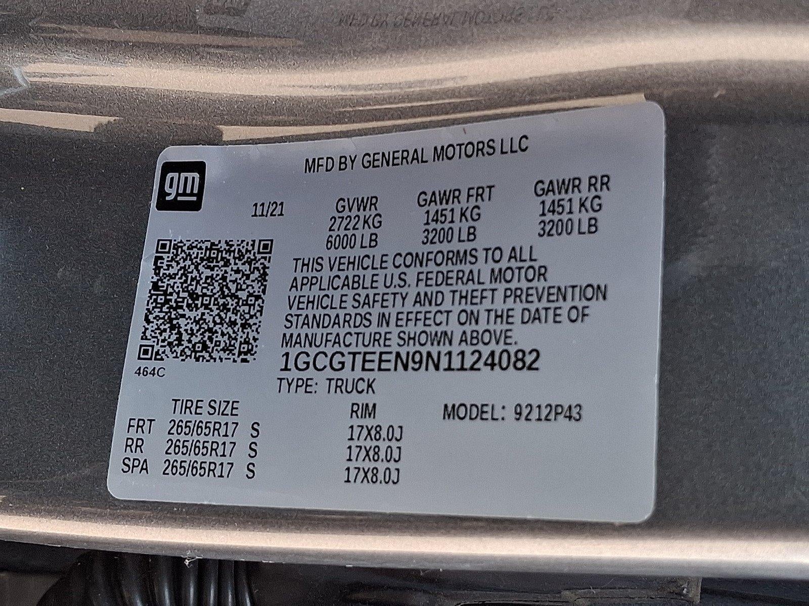 2022 Chevrolet Colorado Crew Cab Short Box 4-Wheel Drive ZR2