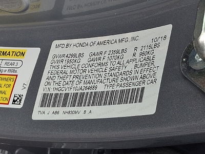 2018 Honda Accord LX