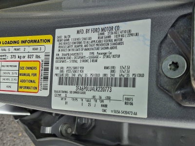 2020 Ford Fusion Hybrid SE FWD