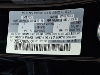 2024 Mazda Mazda3 Sedan 2.5 S Select Sport FWD