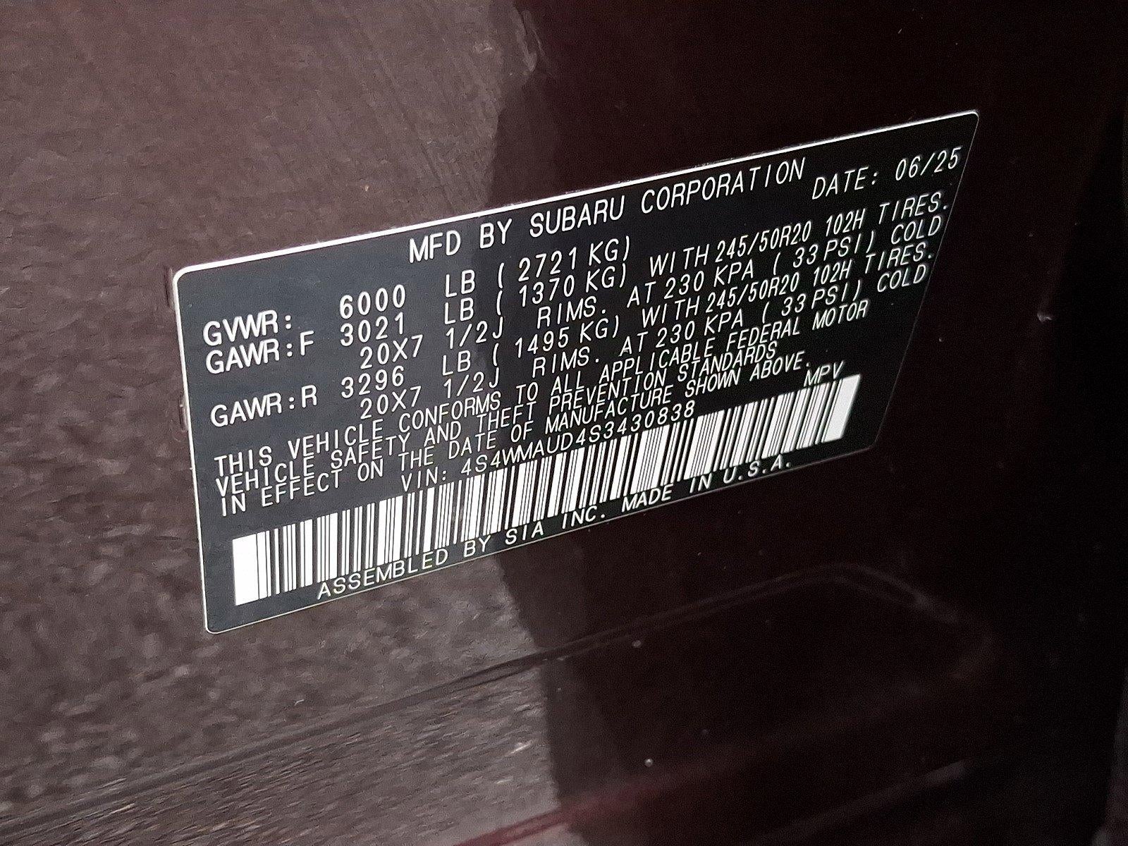 2025 Subaru Ascent Touring 7-Passenger