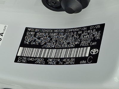 2025 Toyota Corolla Hybrid LE CERTIFIED