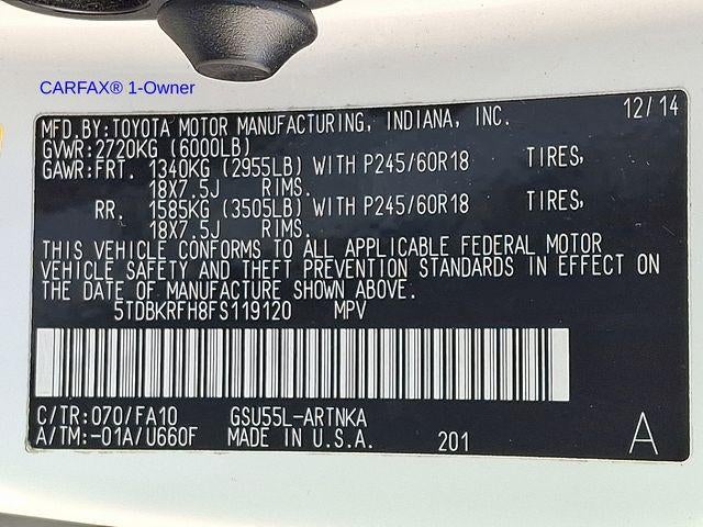 2015 Toyota Highlander AWD 4dr V6 LE (SE)