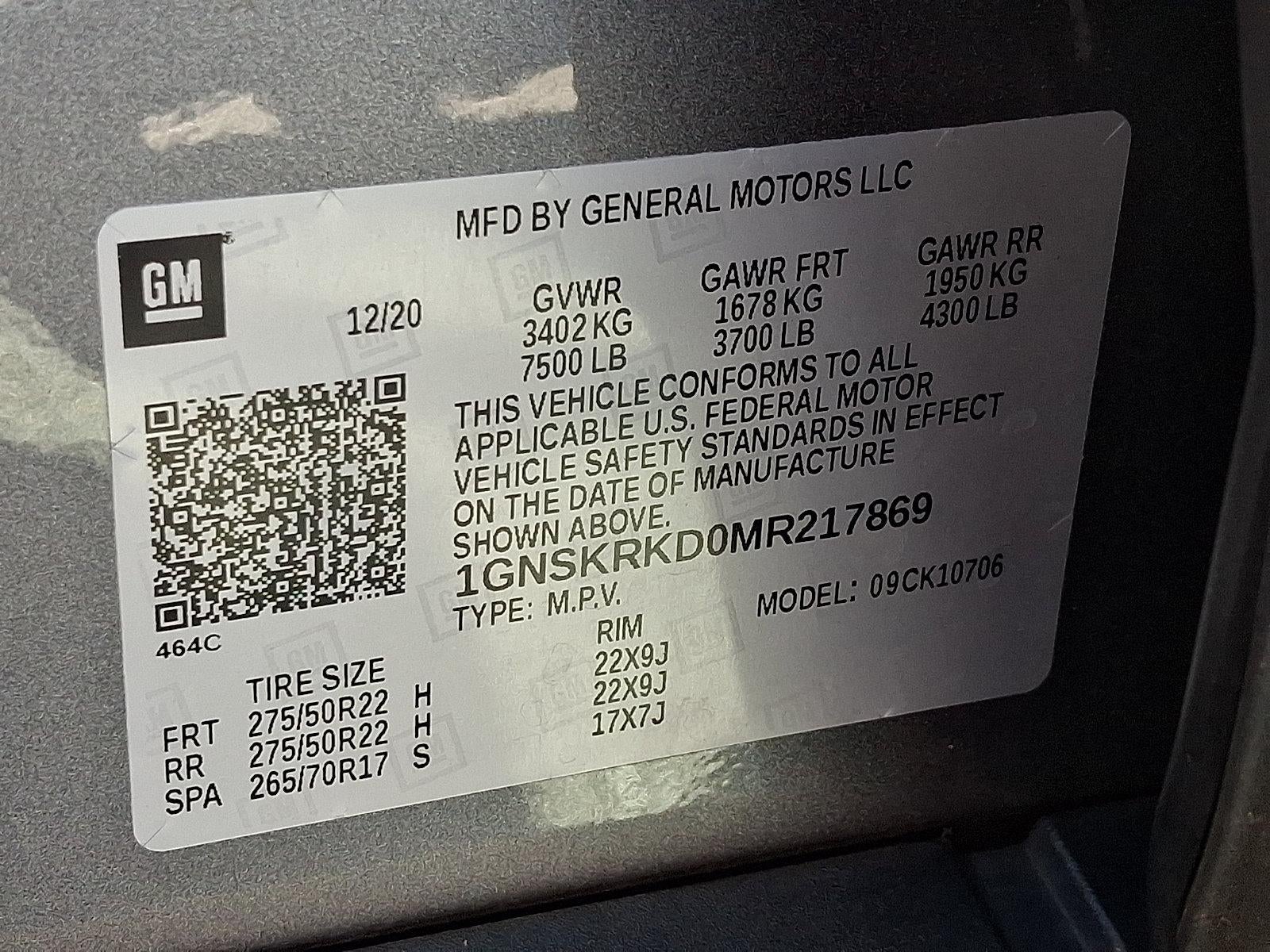 2021 Chevrolet Tahoe 4WD RST