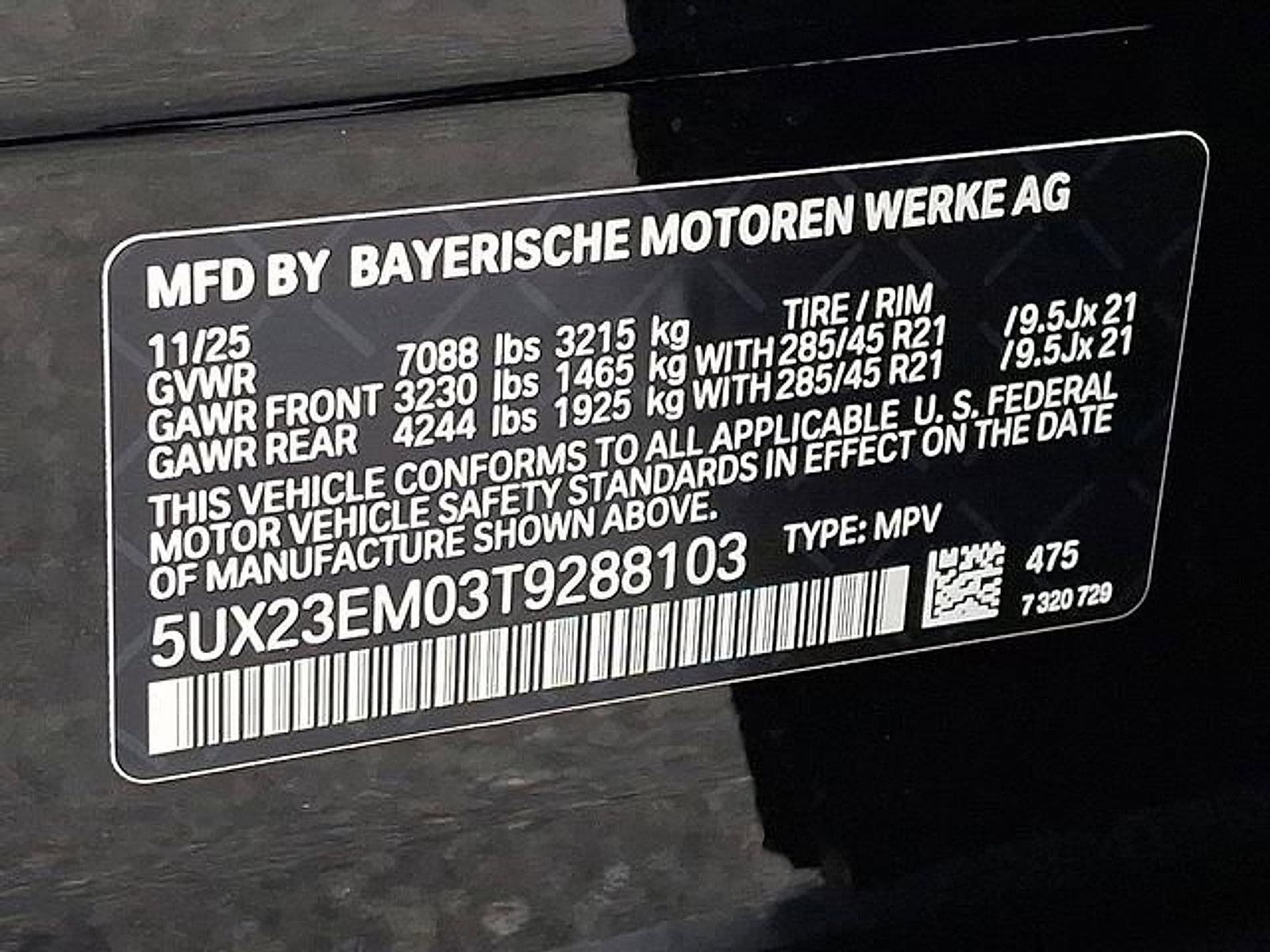 2026 BMW X7 xDrive40i Sports Activity Vehicle
