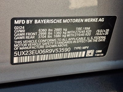 2024 BMW X5 xDrive40i Sports Activity Vehicle