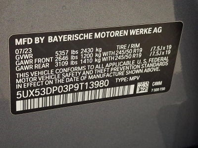 2023 BMW X3 xDrive30i Sports Activity Vehicle