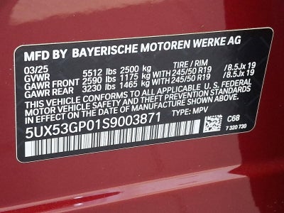 2025 BMW X3 30 xDrive Sports Activity Vehicle