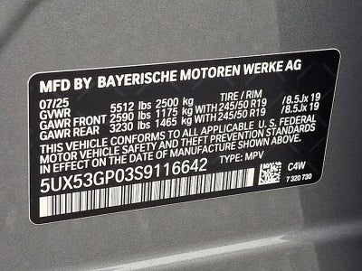 2025 BMW X3 30 xDrive Sports Activity Vehicle