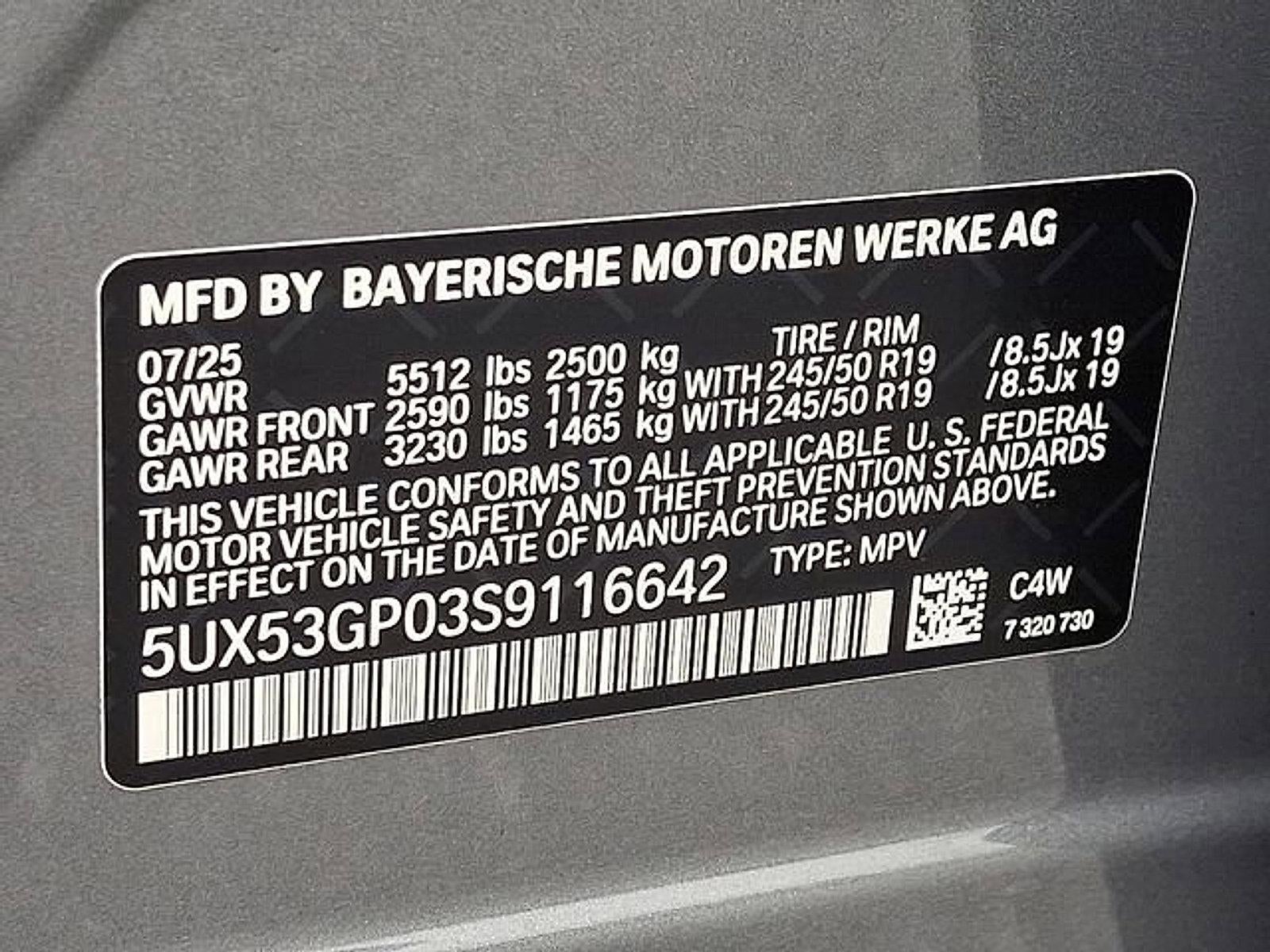 2025 BMW X3 30 xDrive Sports Activity Vehicle