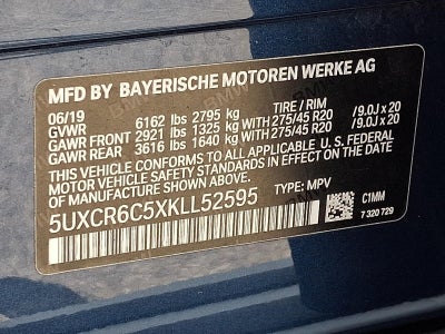 2019 BMW X5 xDrive40i Sports Activity Vehicle