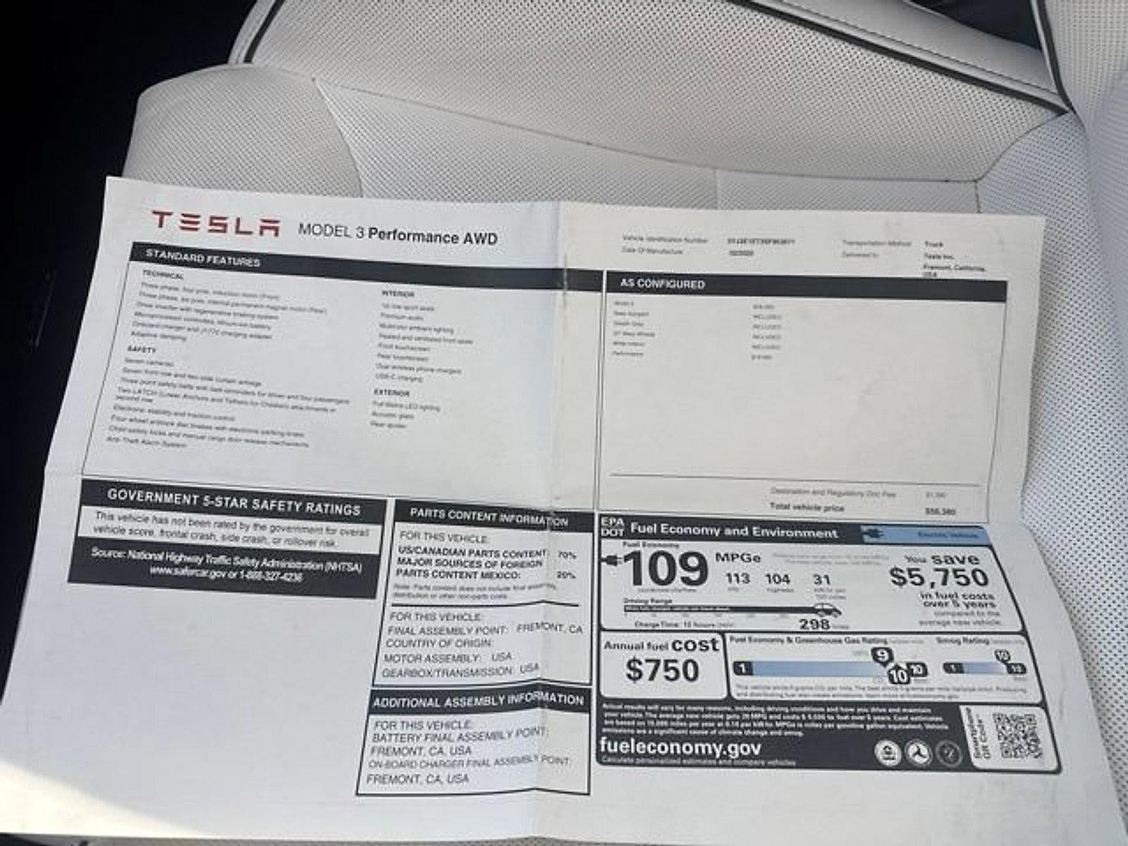 2025 Tesla Model 3 Performance AWD