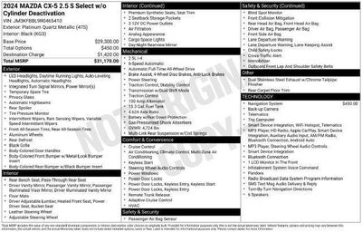 2024 Mazda Mazda CX-5 2.5 S Select Package AWD