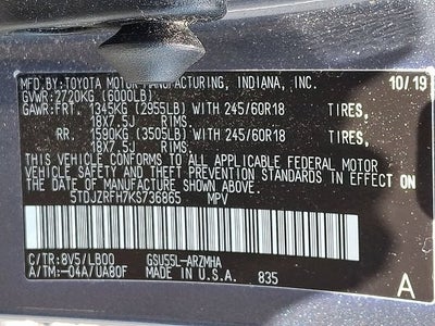 2019 Toyota Highlander XLE