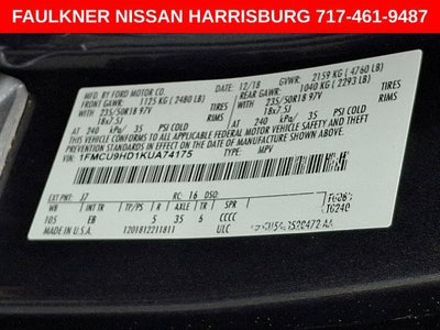 2019 Ford Escape SEL 4WD
