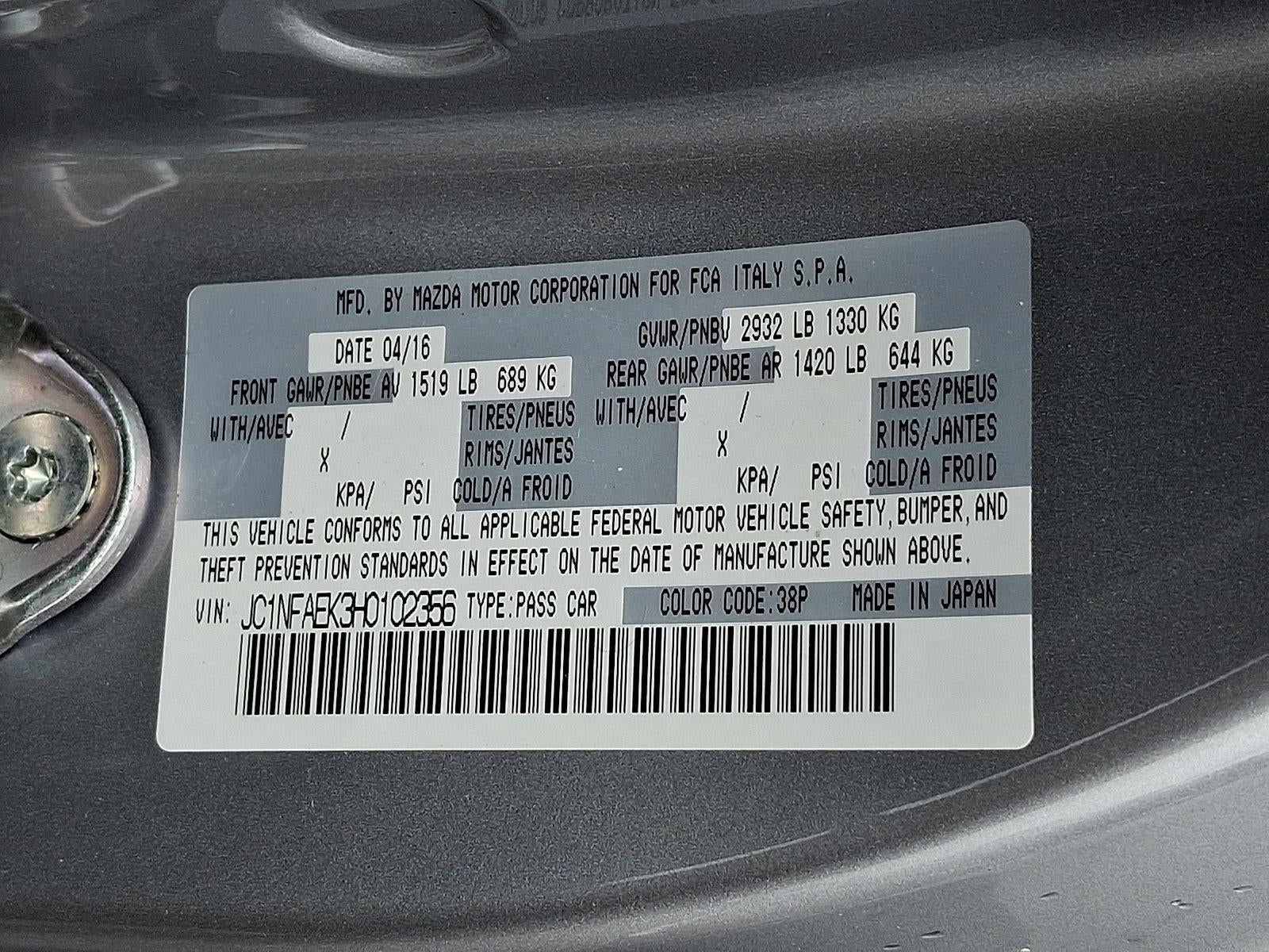 2017 FIAT 124 Spider Classica Convertible