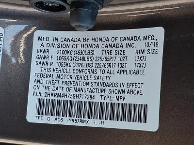 2016 Honda CR-V EX-L