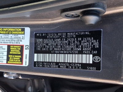 2019 Toyota Camry XSE